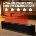 2200W Graphene Floor Electric Heater - Fast Heating, Energy-Efficient, Portable Indoor Heater V915-HE0001