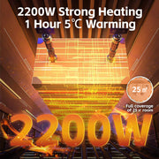 2200W Graphene Floor Electric Heater - Fast Heating, Energy-Efficient, Portable Indoor Heater V915-HE0001