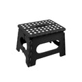 Stool Portable Plastic Foldable Chair Outdoor Bathroom Kitchen Adult Kids Black V915-HH0026-BK