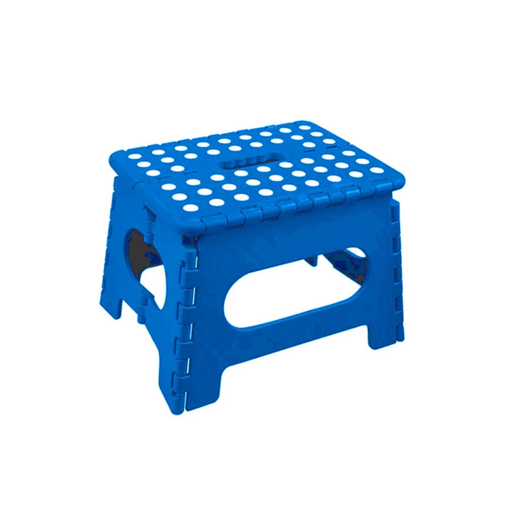 Plastic Folding Stool Portable Chair Outdoor Camping Blue V915-HH0026-BL