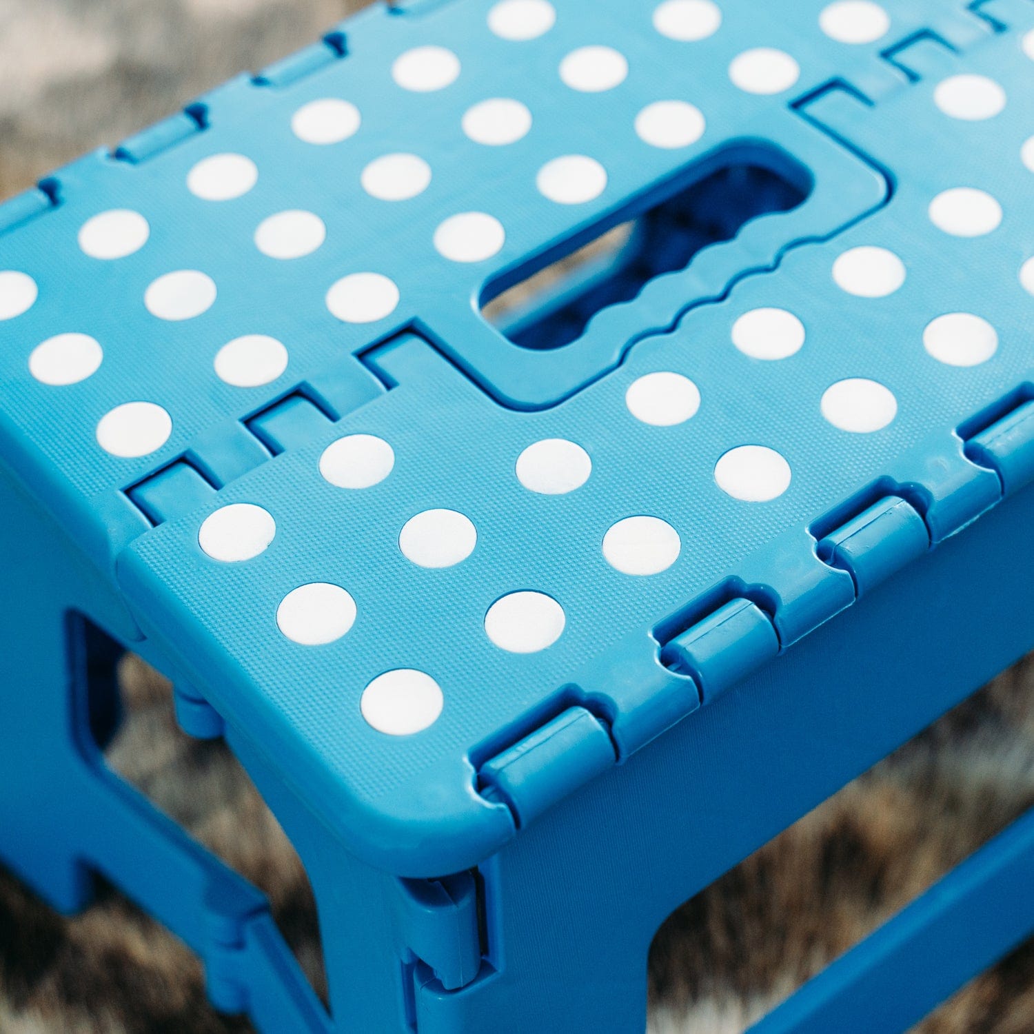 Plastic Folding Stool Portable Chair Outdoor Camping Blue V915-HH0026-BL