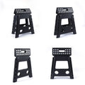Large Plastic Folding Stool Portable Chair Store Flat Easy Carry Outdoor Camping Black V915-HH0026-L-BK