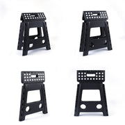 Large Plastic Folding Stool Portable Chair Store Flat Easy Carry Outdoor Camping Black V915-HH0026-L-BK