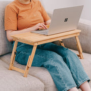 Foldable and Adjustable Bamboo Laptop Table, Bed Tray V915-HO0099