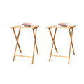 2pc Bamboo Folding Laptop Tray & Snack Table V915-(HO0160X2)
