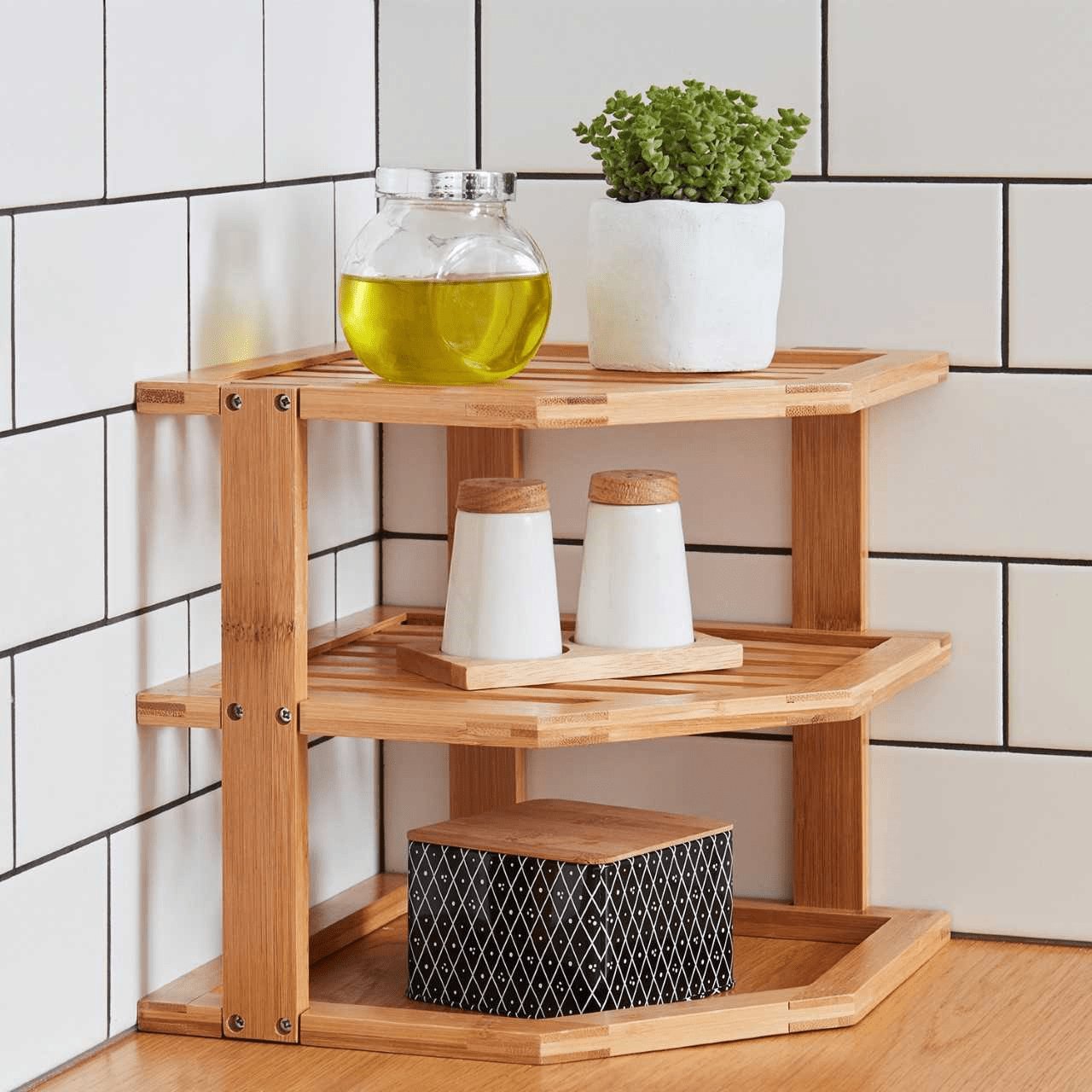 3 Tiers Bamboo Kitchen Rack Storage V915-HO0201