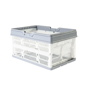 Collapsible Plastic Grocery Shopping Baskets Storage Crates with Handles V915-HO0232