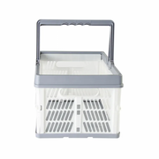 Collapsible Plastic Grocery Shopping Baskets Storage Crates with Handles V915-HO0232