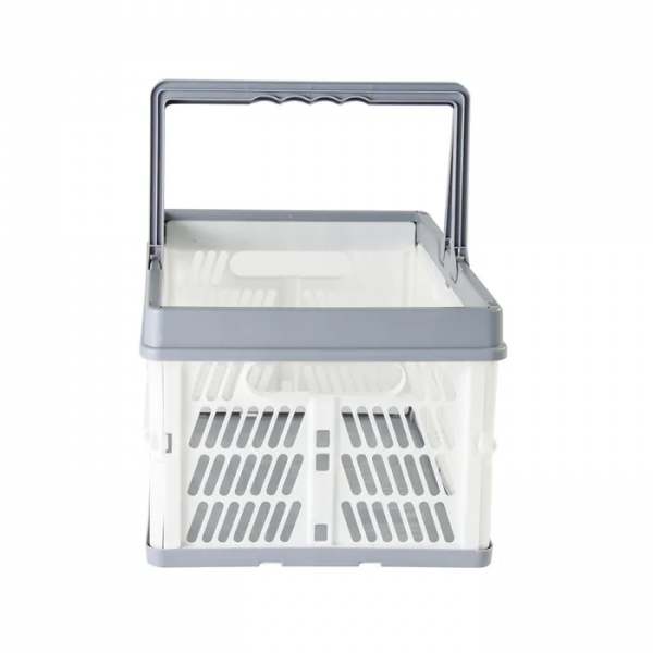 Collapsible Plastic Grocery Shopping Baskets Storage Crates with Handles V915-HO0232