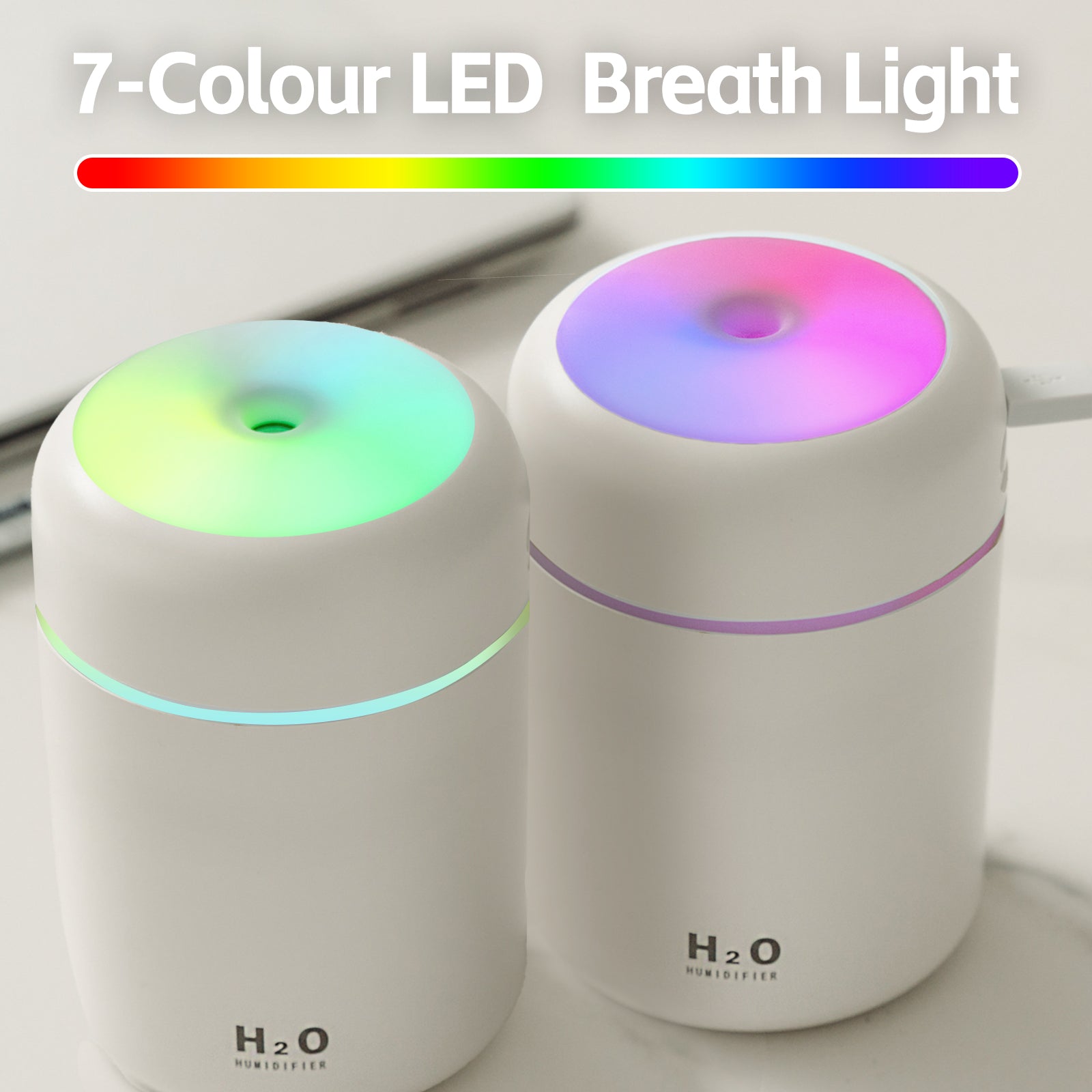 Living Today Mini LED Ultrasonic Humidifier 300ml V915-HO0235
