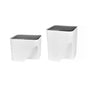 2 Pcs 12L+18L Stackable Plastic Kitchen Trash Bin Household Classification Storage Box V915-HO0242-HO0243