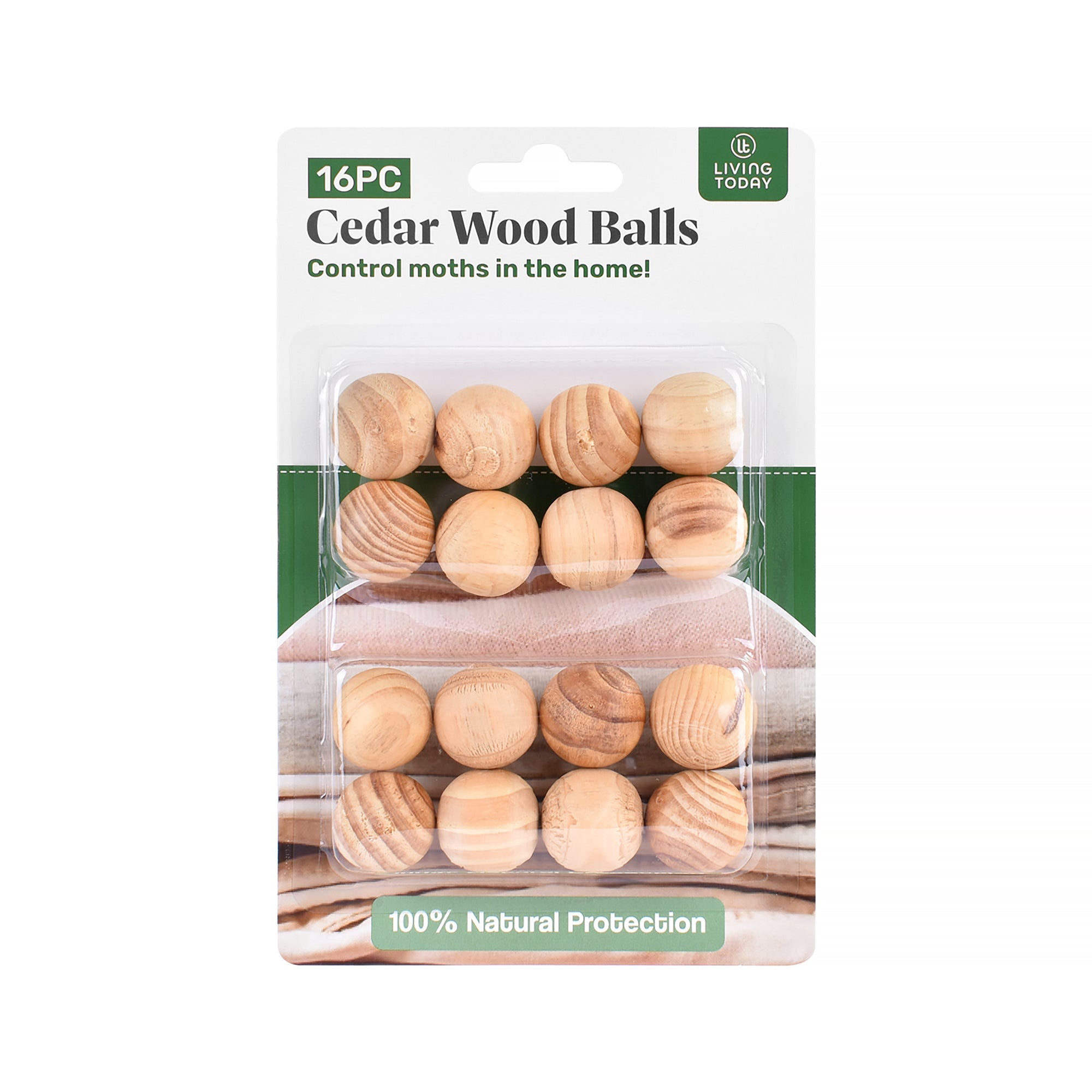 Living Today 16pc Cedar Wood Balls V915-HO0251