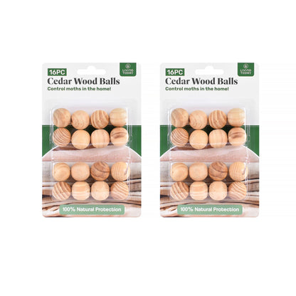 32 Pcs Living Today Cedar Wood Balls - Scented Moth-Repellent Balls V915-HO0251X2