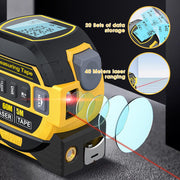 60m Laser Measure, Cross-line Laser Level, 5m Tape Measure Yellow V915-HO0305-YE
