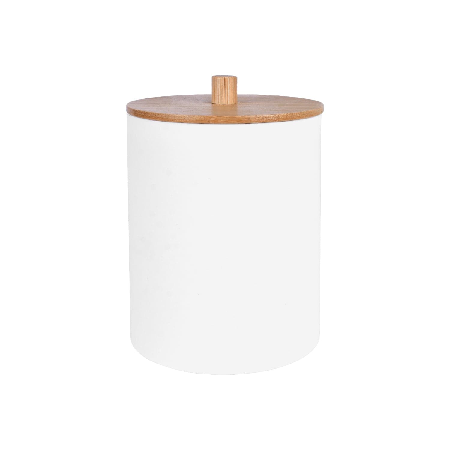 Bamboo Lid Cotton Swab Canister V915-HO0308