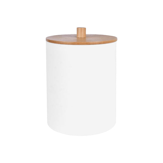 Bamboo Lid Cotton Swab Canister V915-HO0308