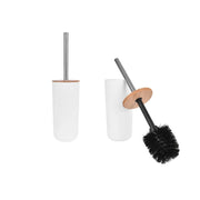 2 Pcs Bamboo-Lid Toilet Brush - Clevinger Collection, BPA-Free V915-HO0313X2