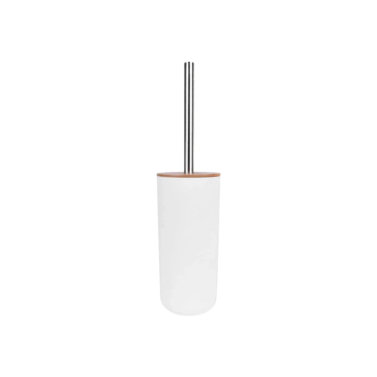 2 Pcs Bamboo-Lid Toilet Brush - Clevinger Collection, BPA-Free V915-HO0313X2