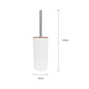 2 Pcs Bamboo-Lid Toilet Brush - Clevinger Collection, BPA-Free V915-HO0313X2