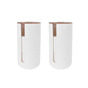 2 Pcs Bamboo Lid Toilet Roll Storage Holder - Clevinger Series, Eco-Friendly Moso Bamboo V915-HO0314X2