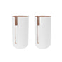 2 Pcs Bamboo Lid Toilet Roll Storage Holder - Clevinger Series, Eco-Friendly Moso Bamboo V915-HO0314X2