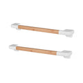 2 Pcs Bamboo Wall Mounted Bathroom Towel Rail - 60 cm Wide V915-HO0317X2
