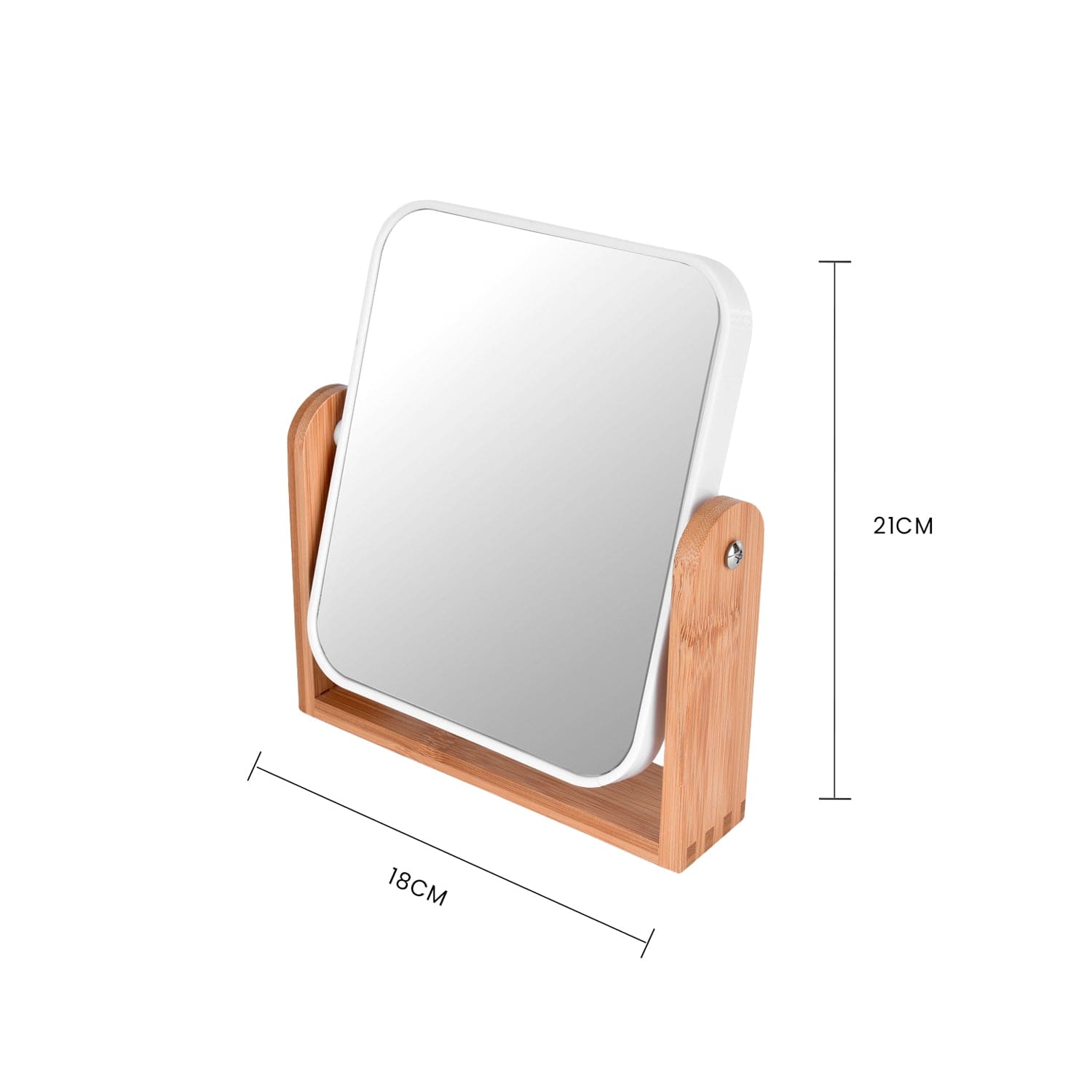 Bamboo Stand Double Sided Magnification Makeup Mirror V915-HO0318