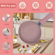 12cm Mini Non Stick Aluminium Frying Pan Round Egg Pan V915-HO0337
