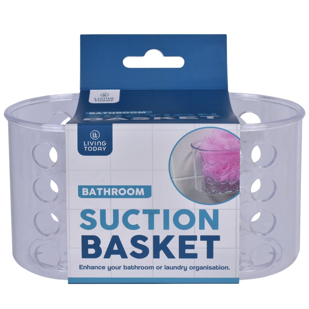 Small Shower Basket Soap Holder Kitchen Organizer with Suction Cups V915-HO0338