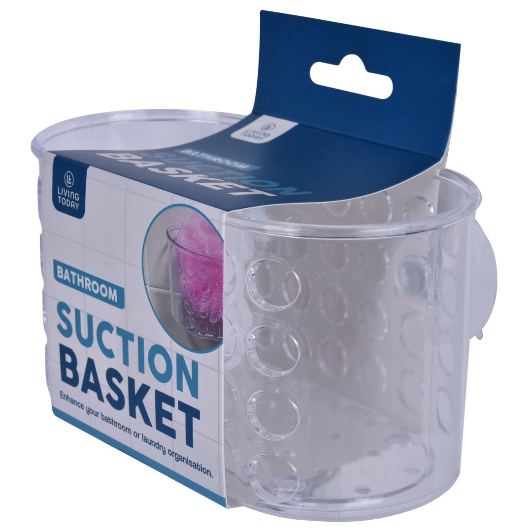 Small Shower Basket Soap Holder Kitchen Organizer with Suction Cups V915-HO0338
