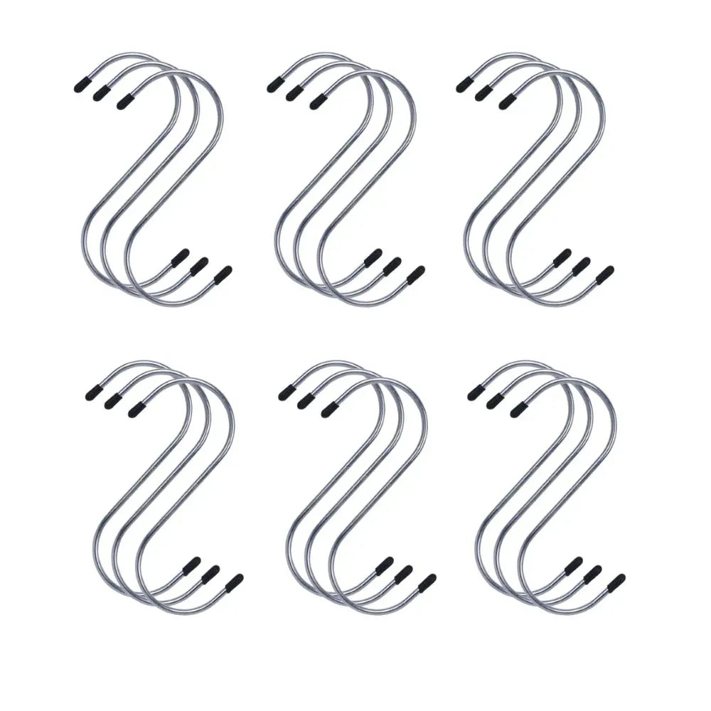 18 Pcs Multipurpose Durable Utility S Hooks for Hanging V915-HO0339X6