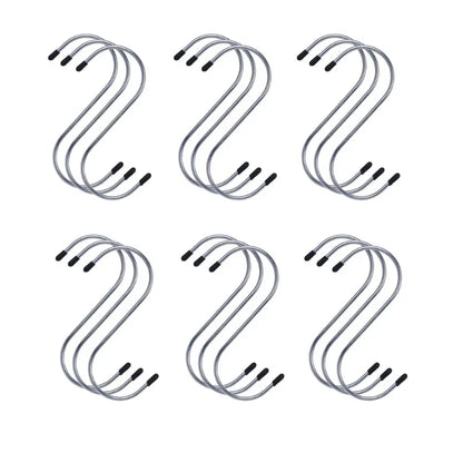 18 Pcs Multipurpose Durable Utility S Hooks for Hanging V915-HO0339X6