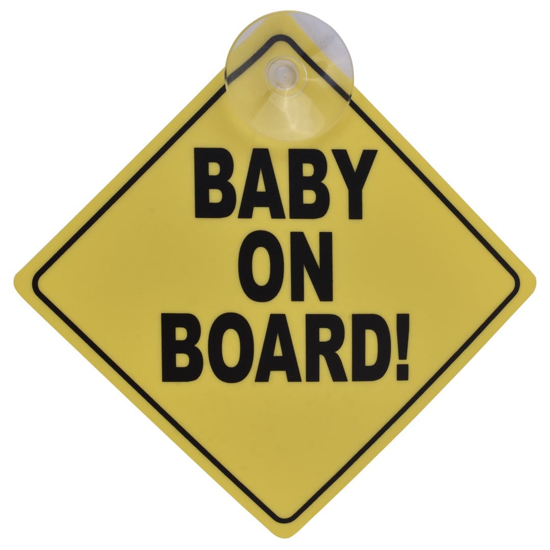 2 Pcs Baby On Board Car Safety Sign 13x13cm V915-HO0346