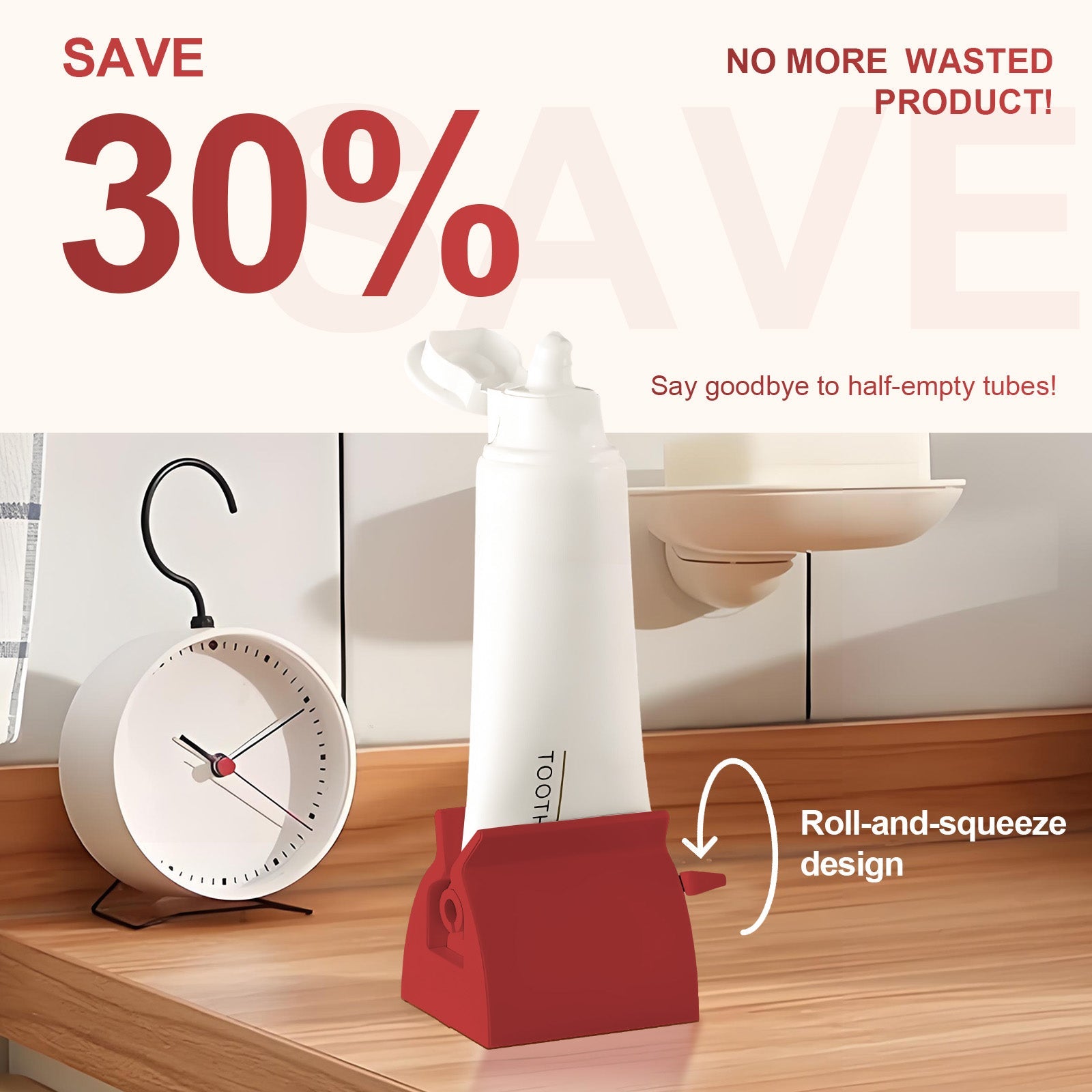 2Pcs Toothpaste Rolling Dispensers Squeezer V915-HO0351