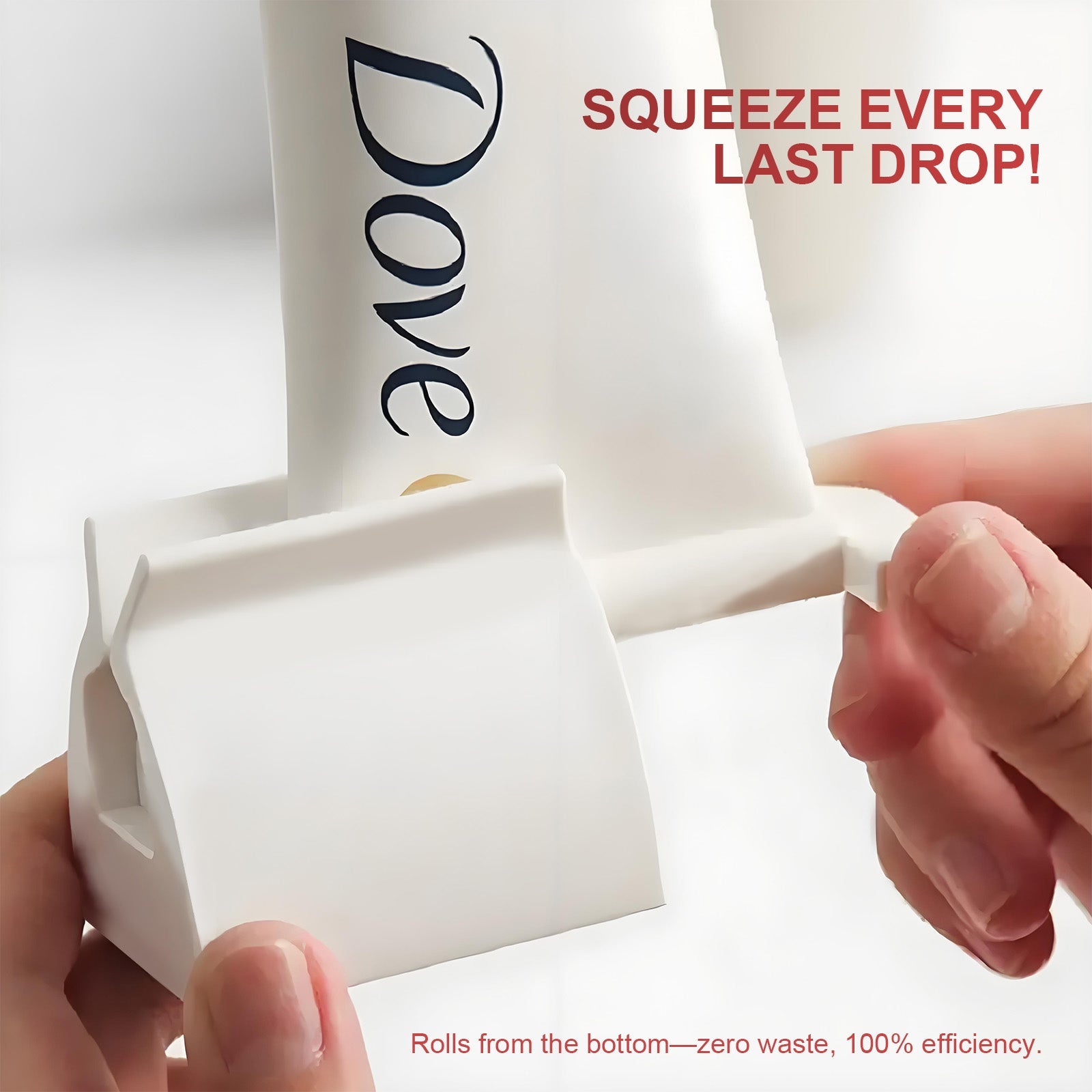 4 Pcs Toothpaste Rolling Dispensers Squeezer - Compact, Durable PP, Non-Slip Base V915-HO0351X2