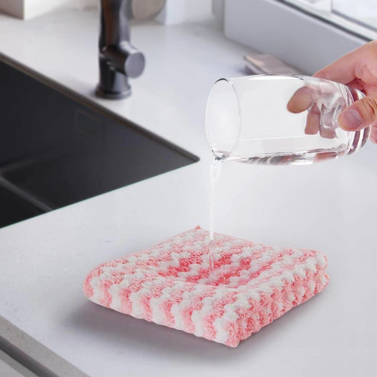 10 Pcs Super Absorbent Reusable Microfibre Cleaning Cloths 30 x 30 cm V915-HO0355