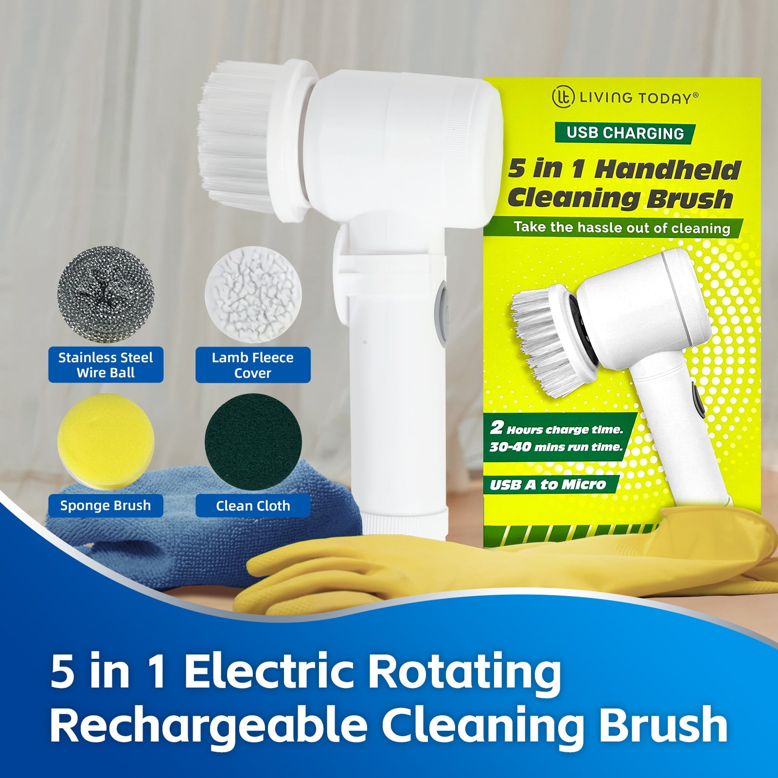 5-IN-1 ELECTRIC CLEANING BRUSH V915-HO0400