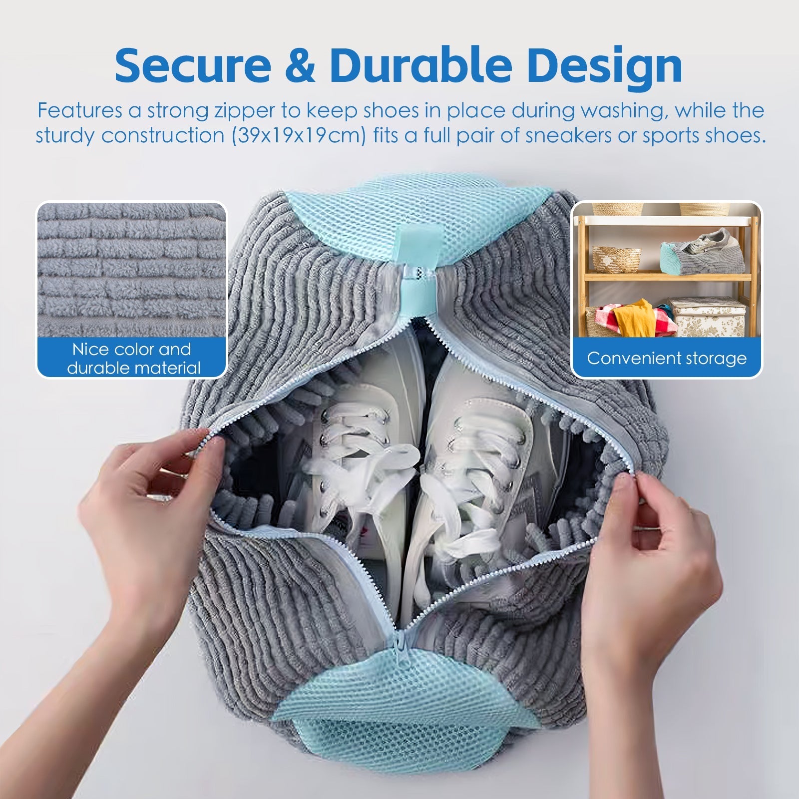 2Pcs Portable Shoe Washing Bag V915-HO0411