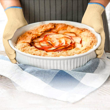 1 Pair 5 Finger Oven Mitt BBQ Grill Gloves V915-KB0057