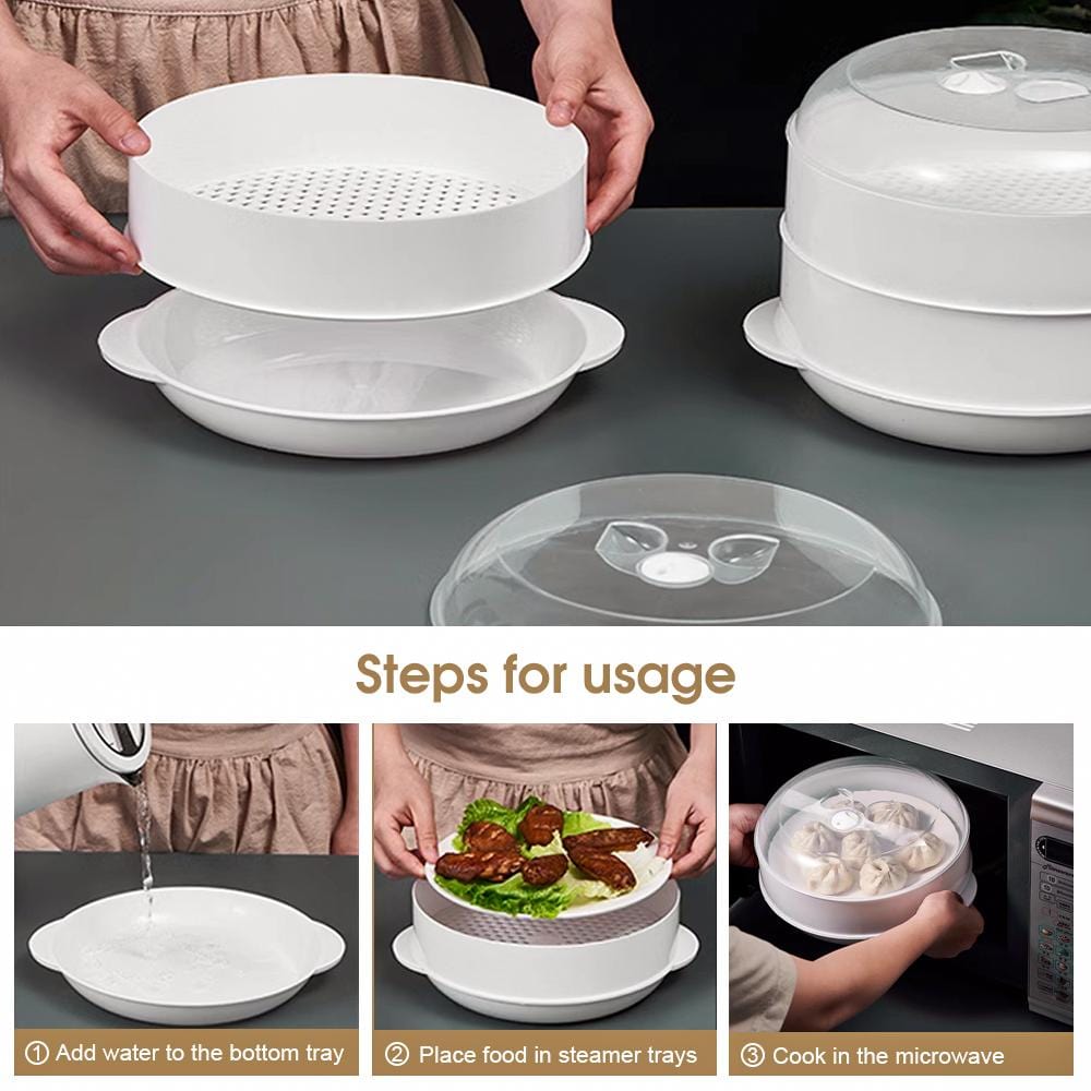 2 Tier Microwave Steamer V915-KM0010