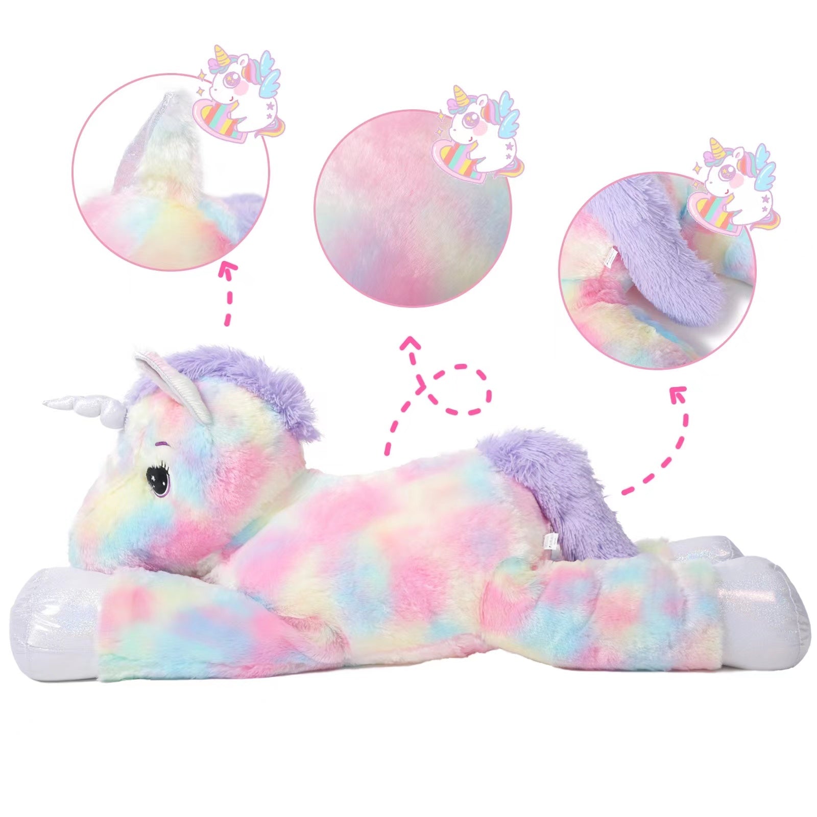 JUMBO PLUSH LYING UNICORN - 105cm V915-KT0072