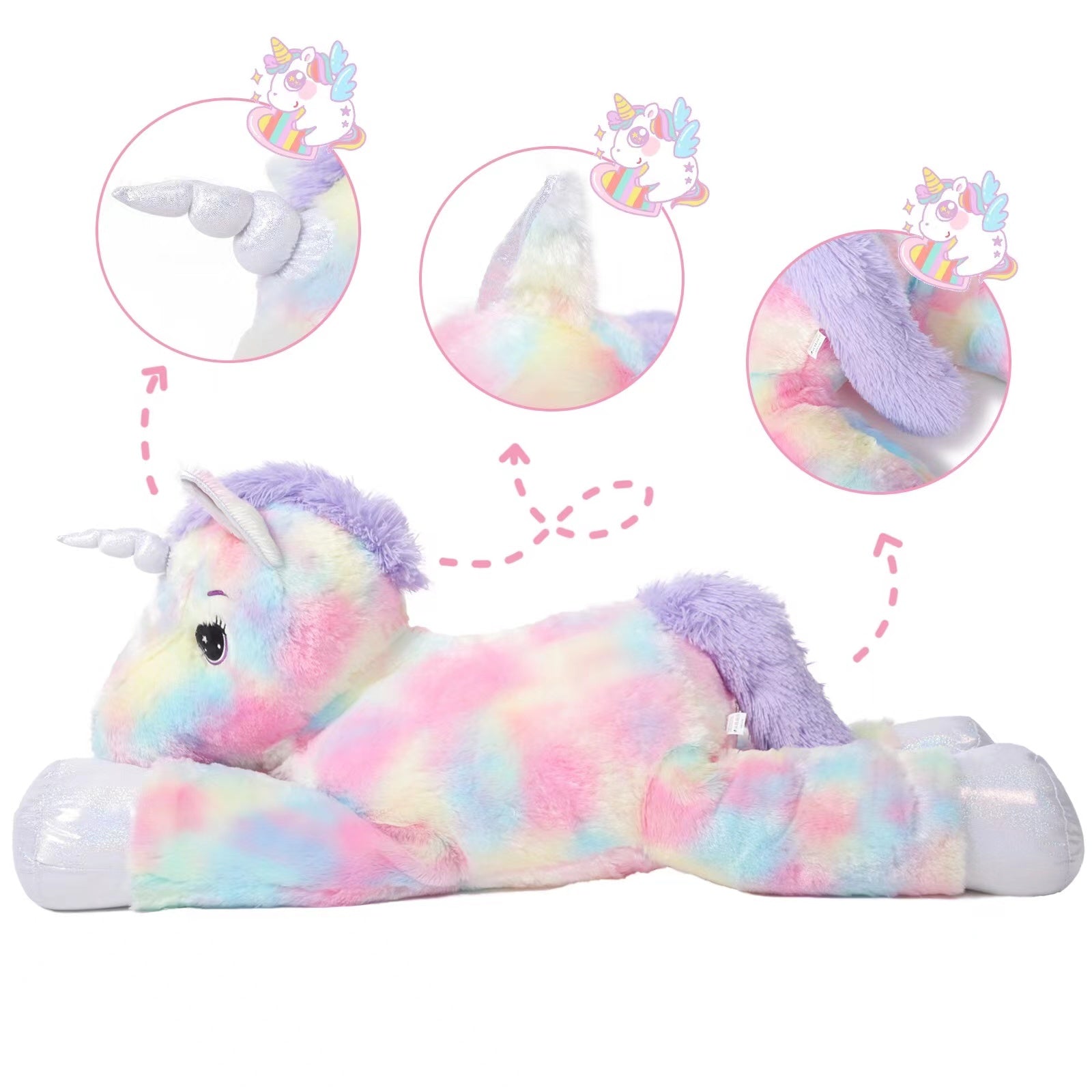 JUMBO PLUSH LYING UNICORN - 105cm V915-KT0072