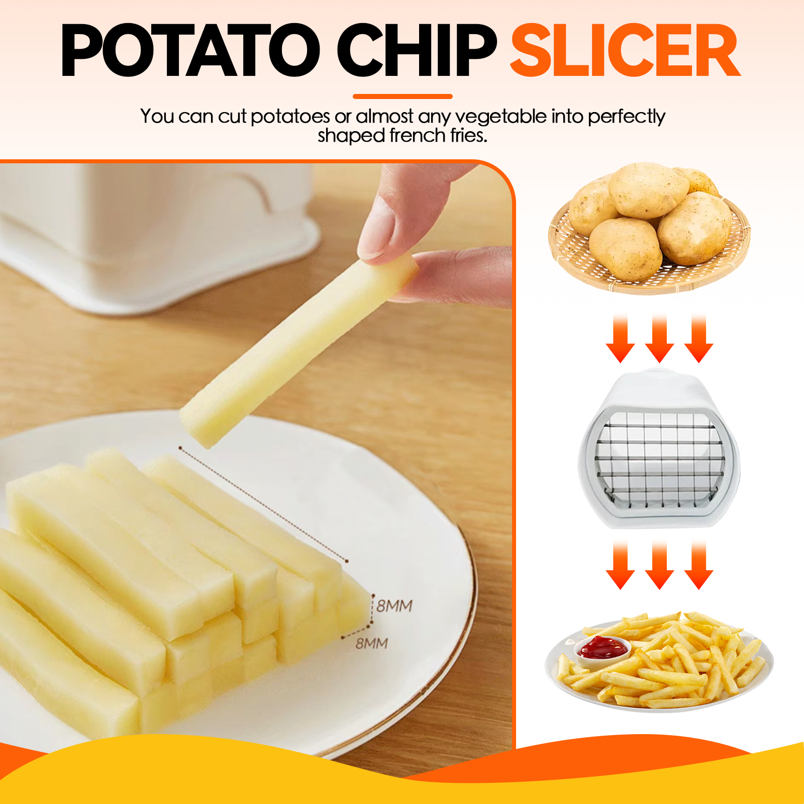 Potato Chip Slicer, Fantastic Fries, Quickly Cut Your Own Chips V915-KU0115
