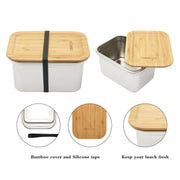 Clevinger Stainless Steel Bamboo Extra Large Lunch Box 2000ml V915-KU0173