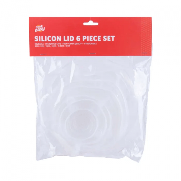 Cook Easy 6pc Silicone Lid Set 6/9/11/13.5/15.5/19cm V915-KU0176