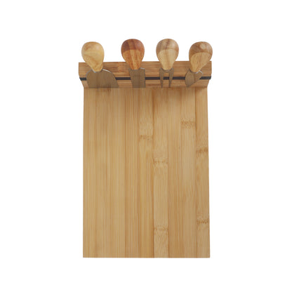 Bamboo Cheese Board and Knife Set V915-KU0196