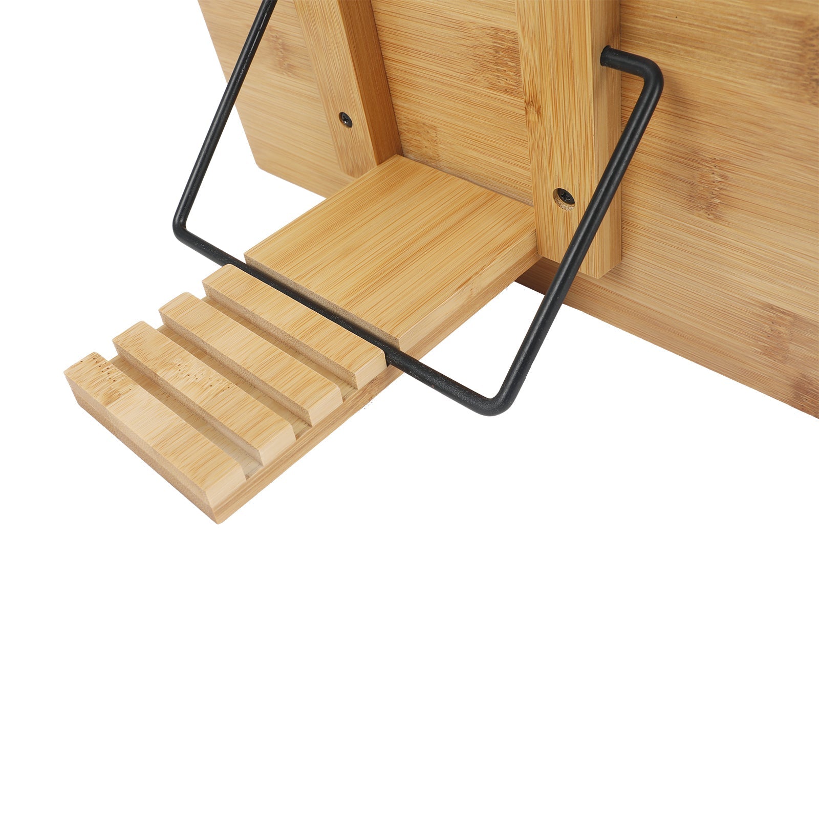 Bamboo Book Stand - Adjustable Book Stand - Book, Recipes, Tablet Portable Holder V915-KU0199