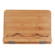 Bamboo Book Stand - Adjustable Book Stand - Book, Recipes, Tablet Portable Holder V915-KU0199