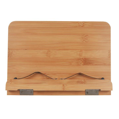 Bamboo Book Stand - Adjustable Book Stand - Book, Recipes, Tablet Portable Holder V915-KU0199
