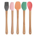 5pc Mini Silicone and Bamboo Utensils Set Nonstick Cookware V915-KU0200
